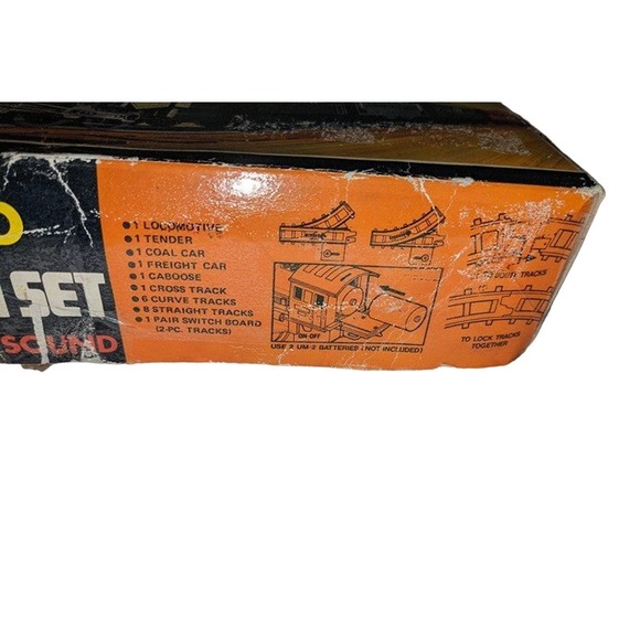 Vintage Battery Operated Western Freight Train Set Headlight Chung Sound Works - Picture 11 of 11